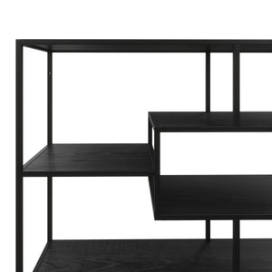 Bücherregal SEAFORD 114 x 78 cm schwarz