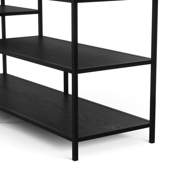 Bücherregal SEAFORD 114 x 78 cm schwarz