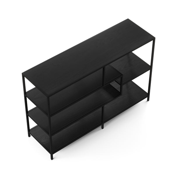 Bücherregal SEAFORD 114 x 78 cm schwarz
