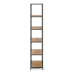 Bücherregal SEAFORD 77 x 35 x 185 cm braun/schwarz