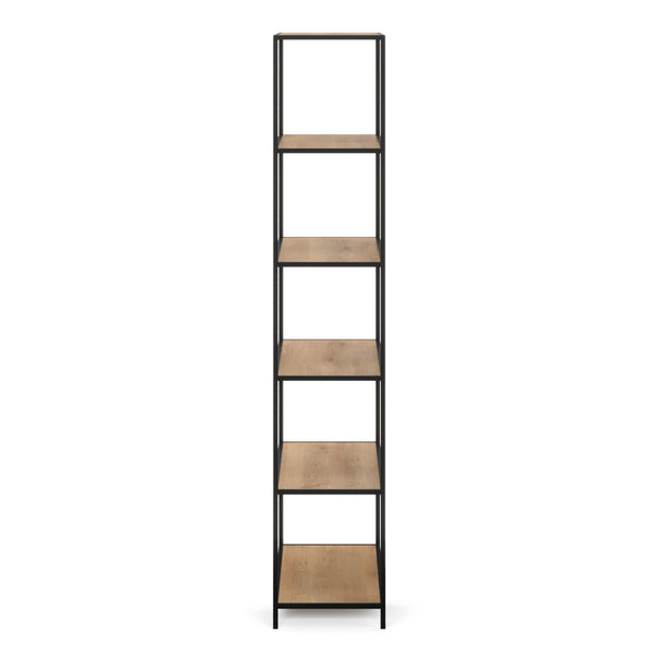 Bücherregal SEAFORD 77 x 35 x 185 cm braun/schwarz