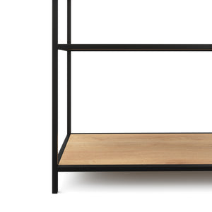 Bücherregal SEAFORD 77 x 35 x 185 cm braun/schwarz