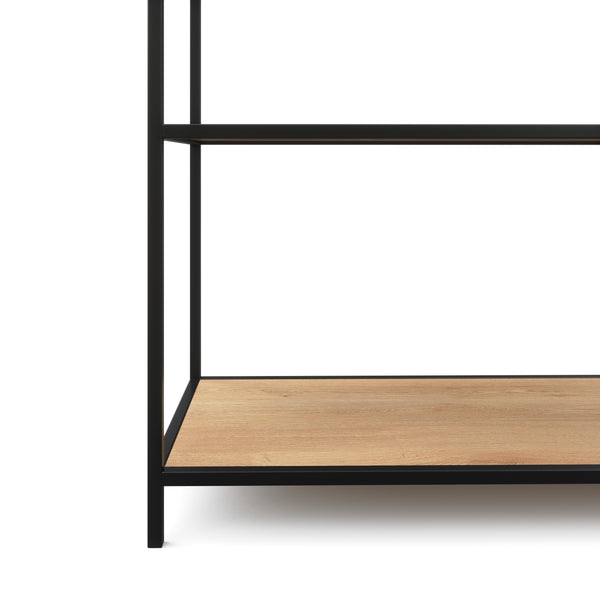 Bücherregal SEAFORD 77 x 35 x 185 cm braun/schwarz