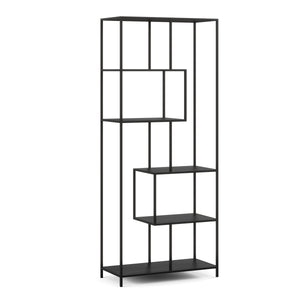 Bücherregal SEAFORD 77 x 185 cm schwarz