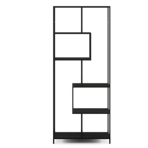 Bücherregal SEAFORD 77 x 185 cm schwarz