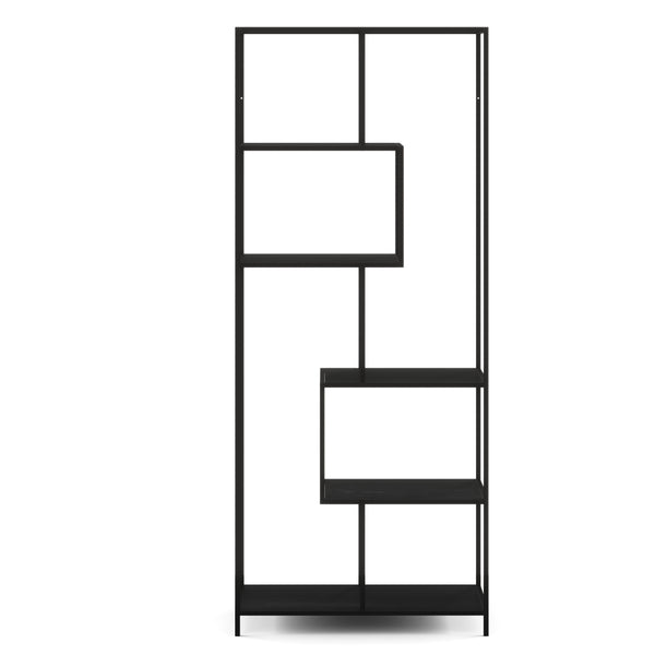 Bücherregal SEAFORD 77 x 185 cm schwarz