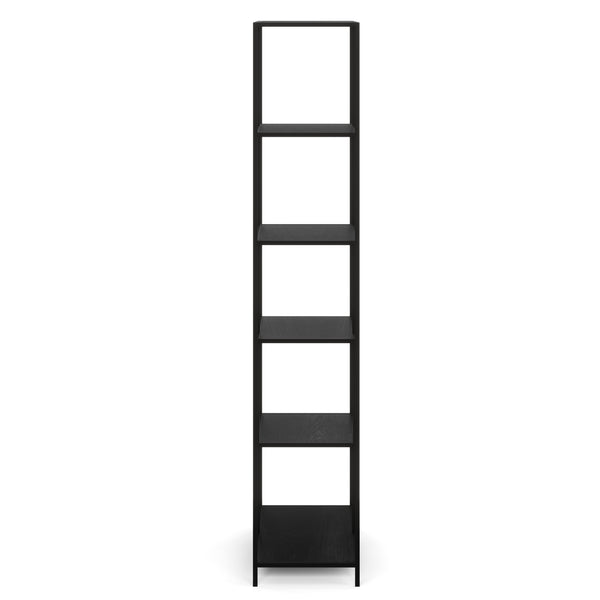 Bücherregal SEAFORD 77 x 185 cm schwarz
