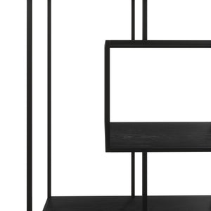 Bücherregal SEAFORD 77 x 185 cm schwarz