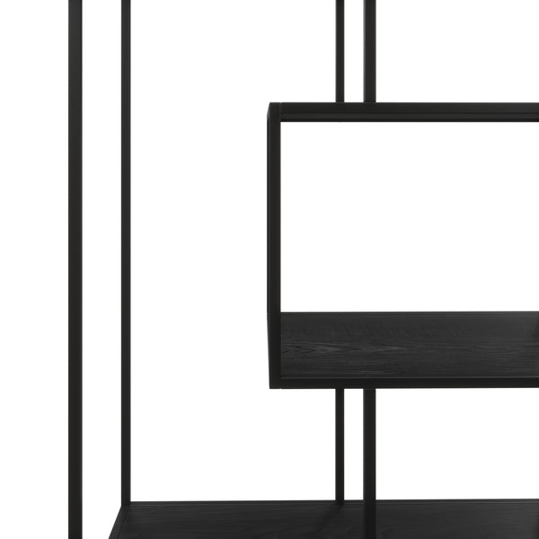 Bücherregal SEAFORD 77 x 185 cm schwarz