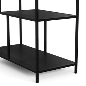 Bücherregal SEAFORD 77 x 185 cm schwarz