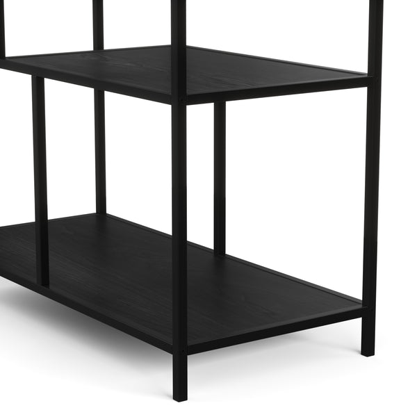 Bücherregal SEAFORD 77 x 185 cm schwarz