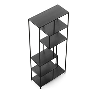 Bücherregal SEAFORD 77 x 185 cm schwarz