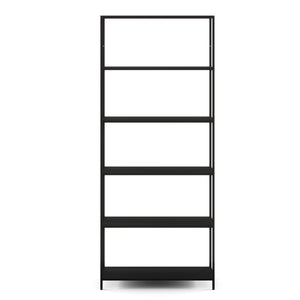 Bücherregal SEAFORD 77 x 185 cm schwarz