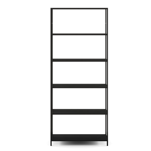 Bücherregal SEAFORD 77 x 185 cm schwarz