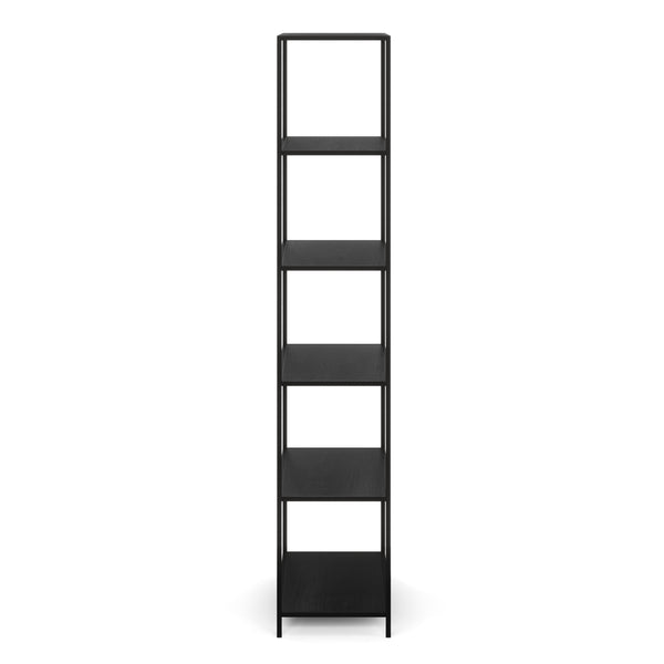 Bücherregal SEAFORD 77 x 185 cm schwarz