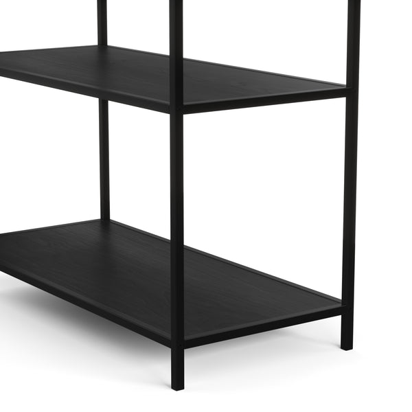 Bücherregal SEAFORD 77 x 185 cm schwarz