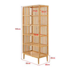 Ensemble de rangement comprenant 1 étagère autoportante + 2 portants à vêtements