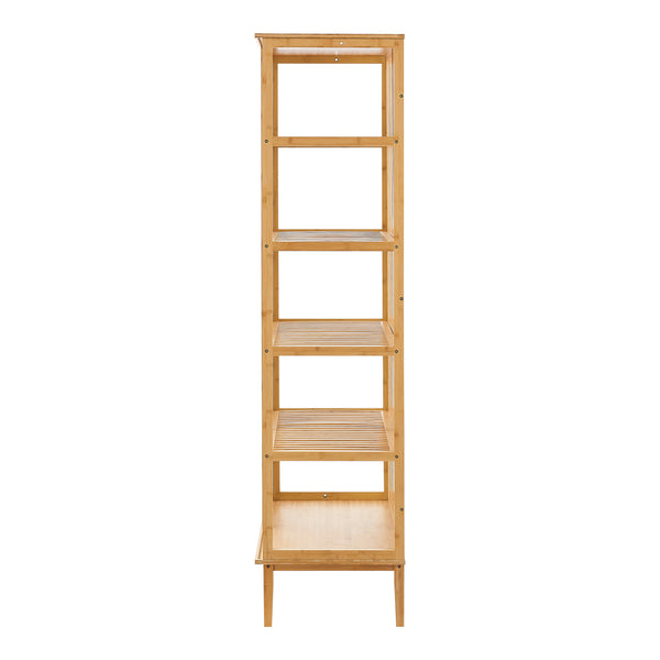 Standregal Carius Bambus Bücherregal 185x80x45cm