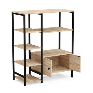 Bücherregal TOME 80 x 96 cm hellbraun/schwarz