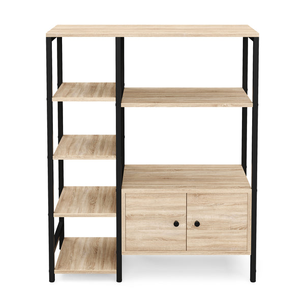 Bücherregal TOME 80 x 96 cm hellbraun/schwarz