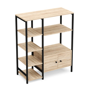 Bücherregal TOME 80 x 96 cm hellbraun/schwarz