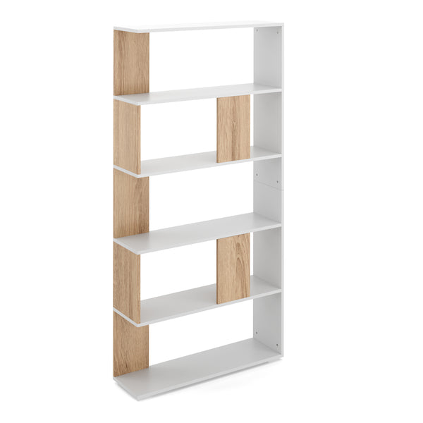 Bücherregal VIGOR 80 x 162 cm hellbraun/weiss