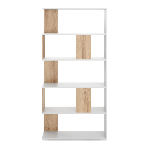 Bücherregal VIGOR 80 x 162 cm hellbraun/weiss