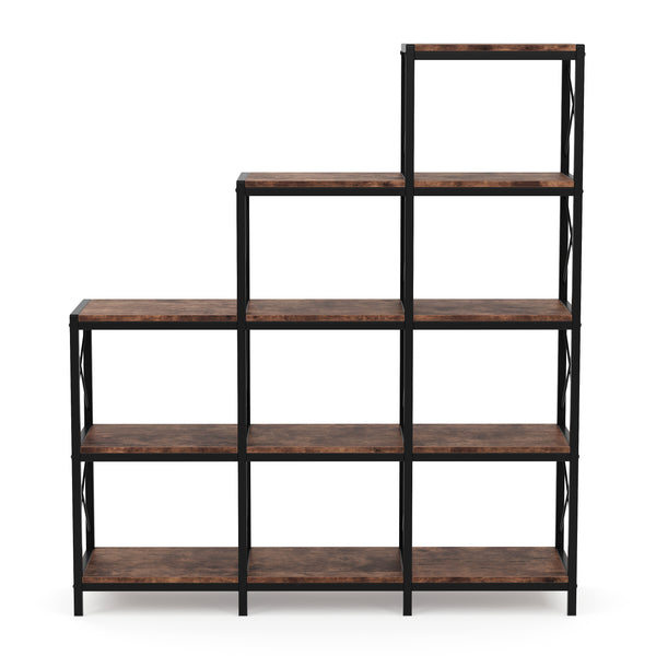 Treppenregal Raumteiler Vintage BONITA 9 Fächer 116 x 132 cm