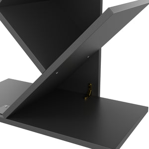 Bücherregal WULFRAN 50 x 141 cm schwarz