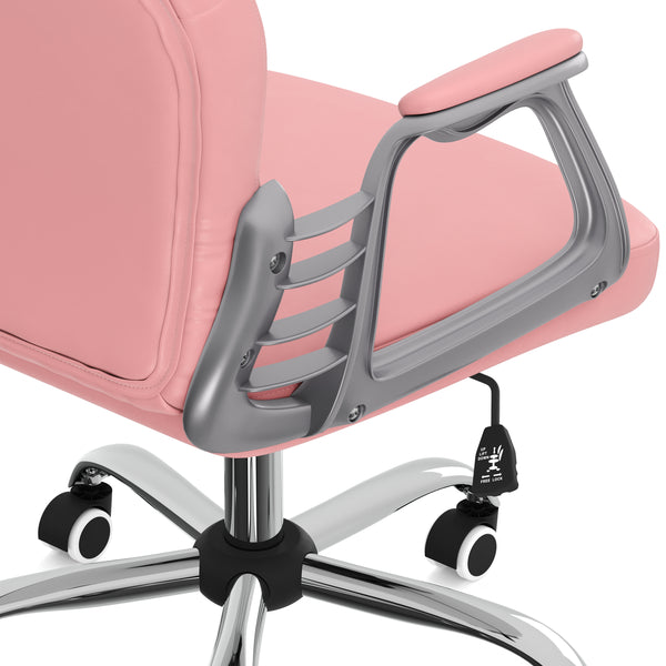 Bürostuhl Leder ARLO rosa