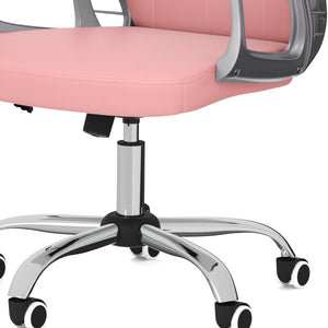 Bürostuhl Leder ARLO rosa