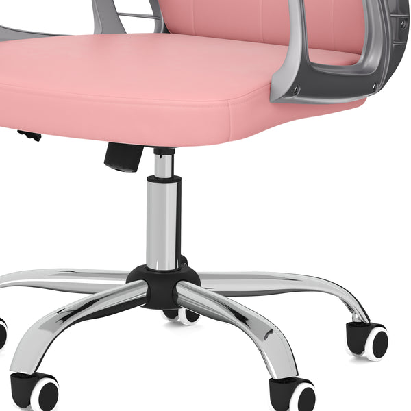 Bürostuhl Leder ARLO rosa