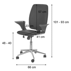 Bürostuhl Alta Chefsessel Bugholz grau