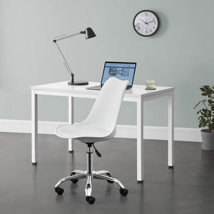 Atherton office chair, faux leather, white 