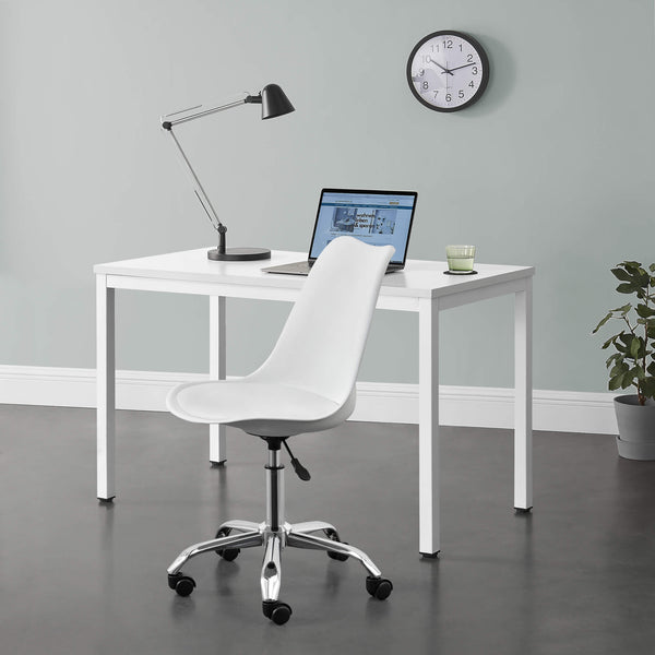 Atherton office chair, faux leather, white 