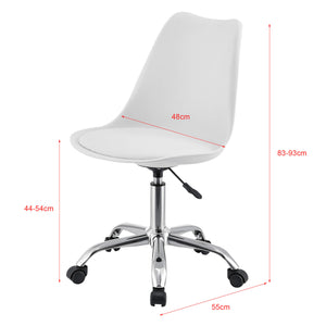 Atherton office chair, faux leather, white 