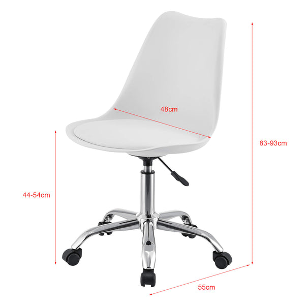 Atherton office chair, faux leather, white 