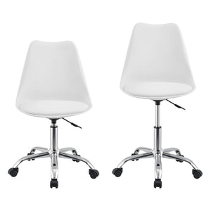 Atherton office chair, faux leather, white 