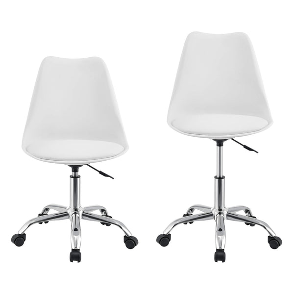 Atherton office chair, faux leather, white 
