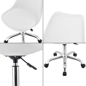 Atherton office chair, faux leather, white 
