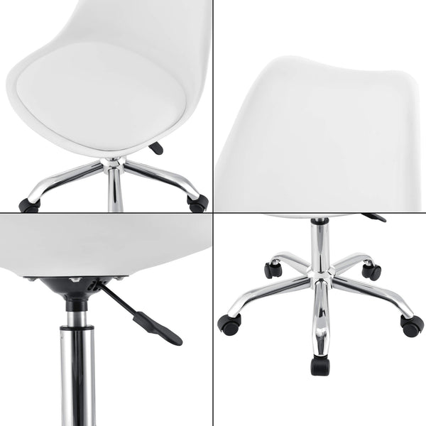 Atherton office chair, faux leather, white 