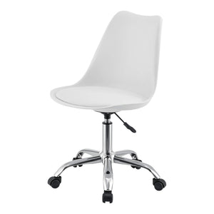 Atherton office chair, faux leather, white 