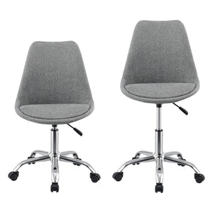 Atherton office chair, fabric upholstered, light grey 