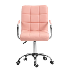 Bürostuhl Leder BENJAMIN rosa