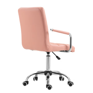 Bürostuhl Leder BENJAMIN rosa