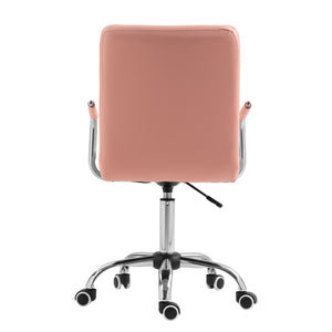 Bürostuhl Leder BENJAMIN rosa
