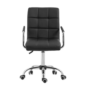 Bürostuhl Leder BENJAMIN schwarz