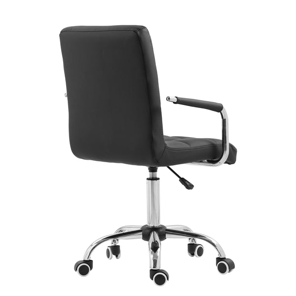 Bürostuhl Leder BENJAMIN schwarz