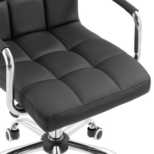 Bürostuhl Leder BENJAMIN schwarz