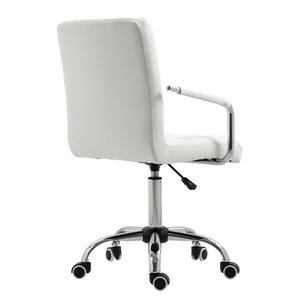 Bürostuhl Leder BENJAMIN weiss